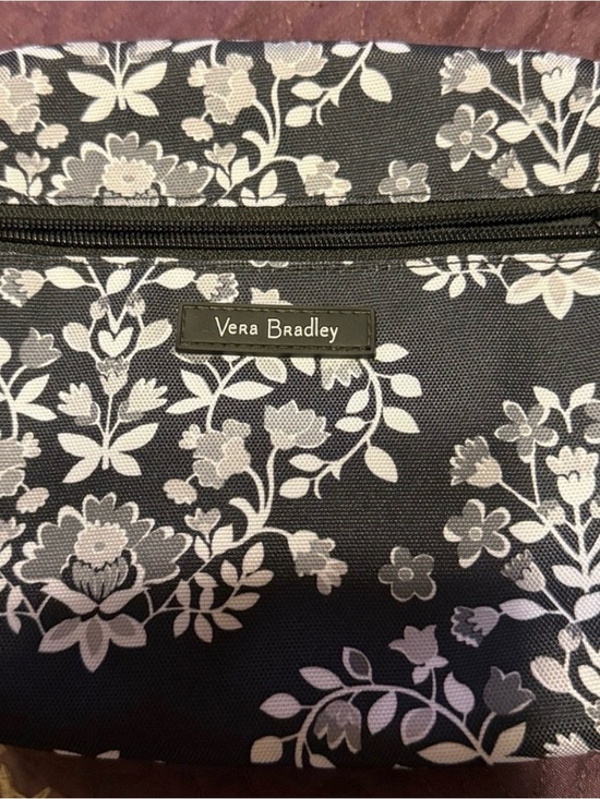 Vera Bradley Handbags - Vera Bradley Belt Bag Black Gray Floral Zip Front
